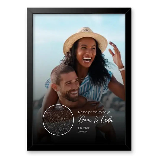 Quadro mapa das estrelas com retrato