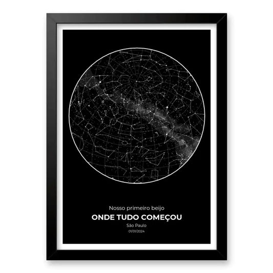 Quadro mapa das estrelas